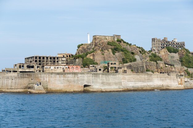 Verlaten eiland Gunkanjima