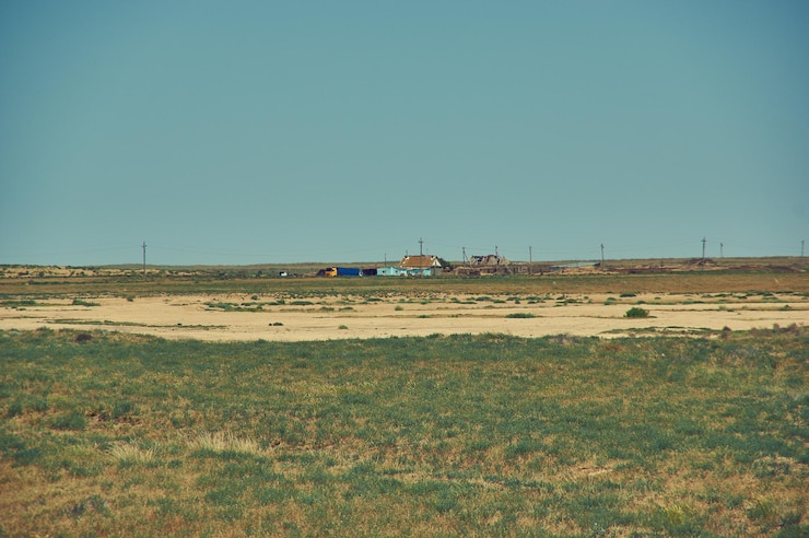 Foto verlaten gebied van de steppe