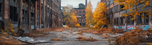 Foto verlaten industrieel complex