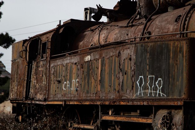 Foto verlaten trein op spoor