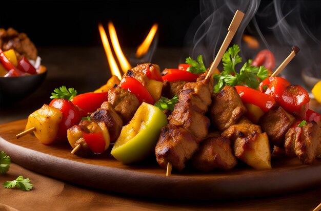 Verleidelijke shish kebab