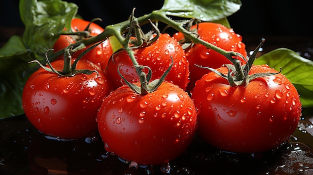 Verleidelijke verse en sappige tomaten