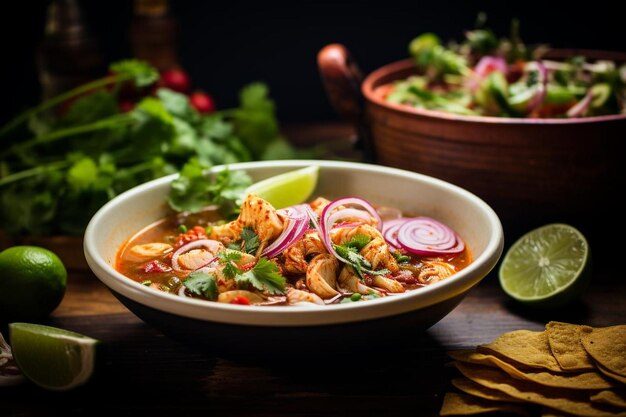 Verleidelijke zeevruchten Pozole Bowl