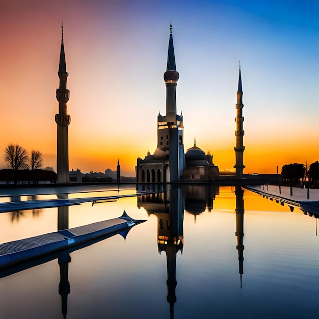Verlichte minaret symboliseert spiritualiteit in de beroemde Blauwe Moskee