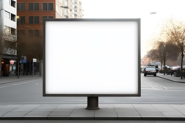 verlichte reclamebord reclame billboard mockup ontwerp
