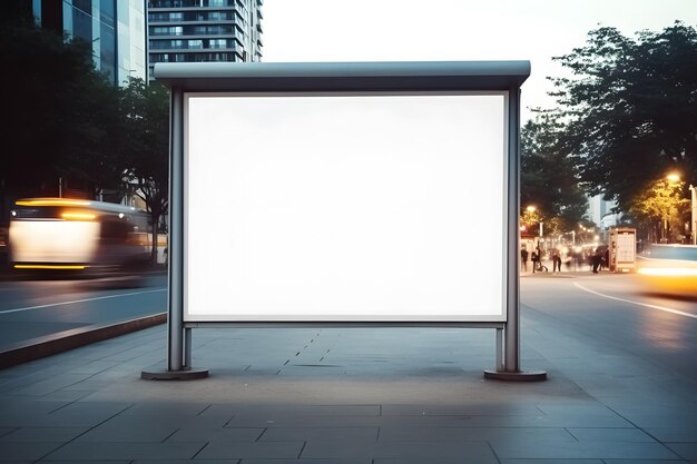 verlichte reclamebord reclame billboard mockup ontwerp