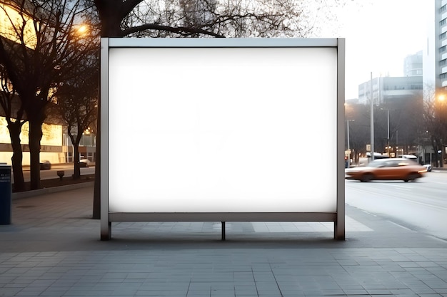 verlichte reclamebord reclame billboard mockup ontwerp