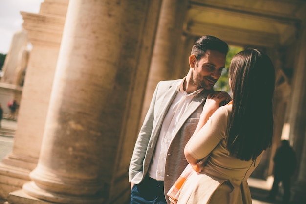 Verliefde paar in Rome, Italië