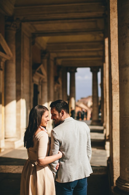 Verliefde paar in Rome, Italië