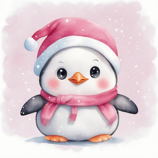 Verliefde roze pinguïns inspirerende illustraties