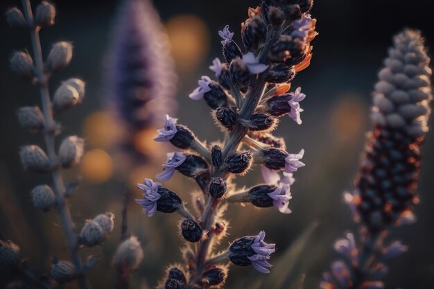 Verlies een schot van lavendelbloemen die door AI zijn gegenereerd