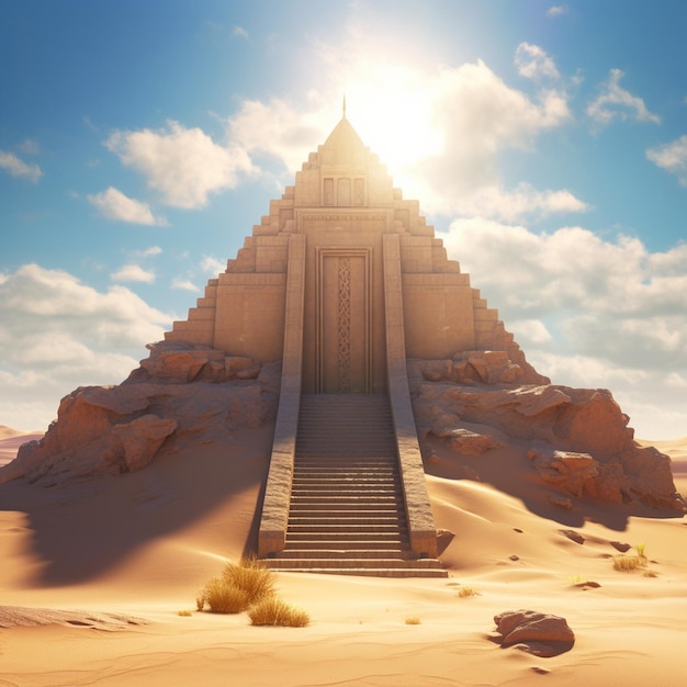 Verloren oude, supergeavanceerde beschaving die Gizeh-piramides bouwt met supergeavanceerde technologie
