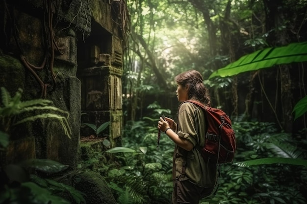 Foto verloren stad ontdekken genereer ai