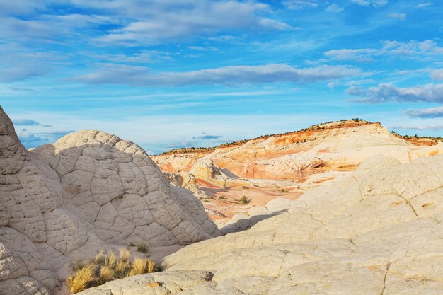 Vermilion Cliffs National Monument. Landscapes at sunrise. Unusual mountains landscape.