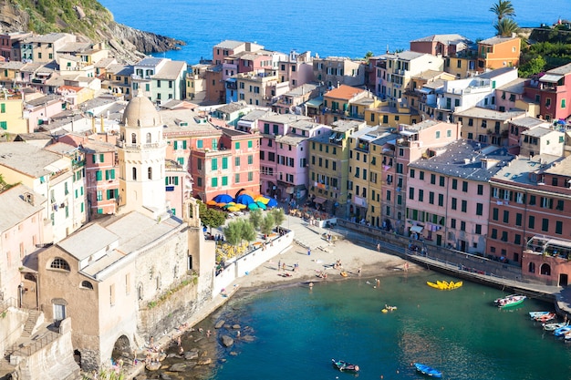 Vernazza in Cinque Terre, Italy - Summer 2016 - view from the hill