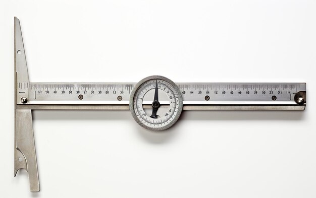 Photo vernier caliper on white background