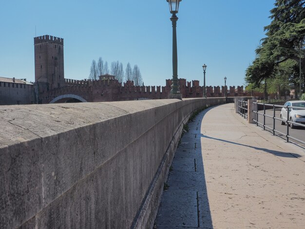 Verona riverside walk Italy