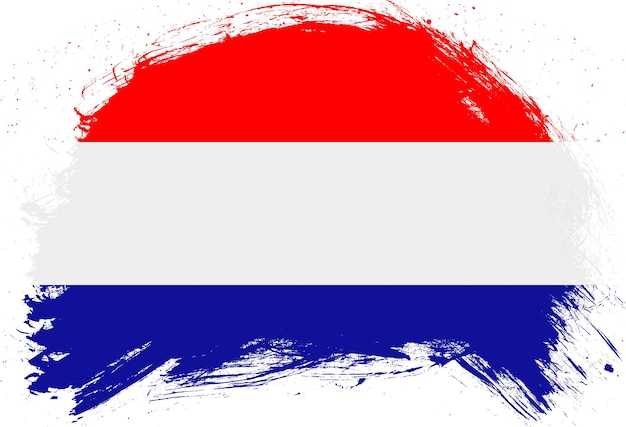 Verontruste slagpenseel geschilderde vlag van kroatië op witte achtergrond