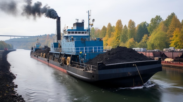 Verplaatsing van steenkool per schip