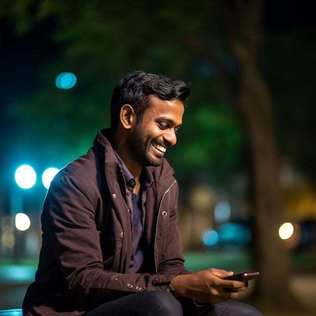 verrassing man en hij opent zijn mond en kijk naar de telefoon geïsoleerd