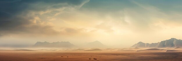 Foto verre woestijn met zandstormen en oases