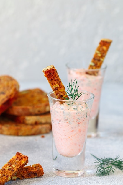 Verrine Mousse of smoked salmon