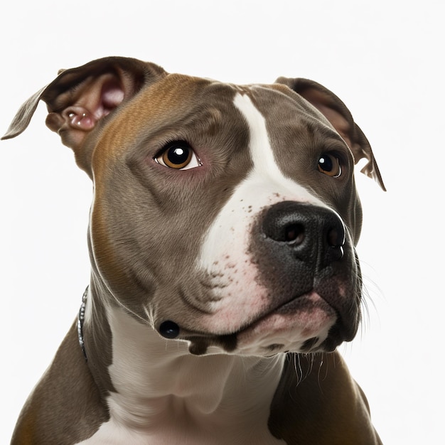 Verrukkelijk Amerikaans Staffordshire Terrier-portret tegen geïsoleerde achtergrond