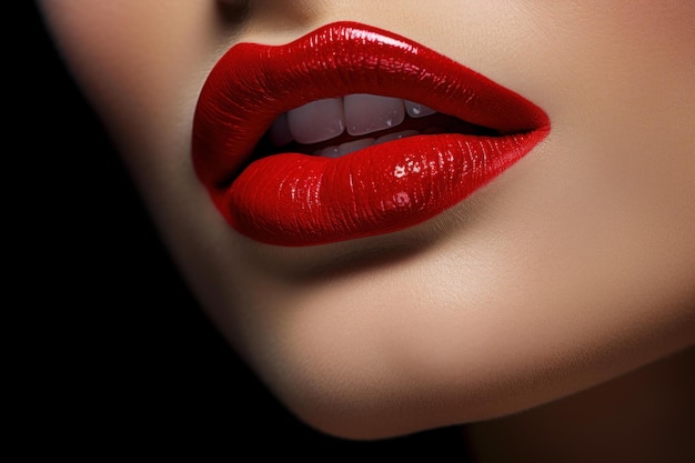 Verrukkelijke rode sexy lippen genereren AI