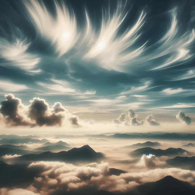 Verrukkelijke wolkenlandschappen Betoverende natuur canvas in hoogwaardige beelden