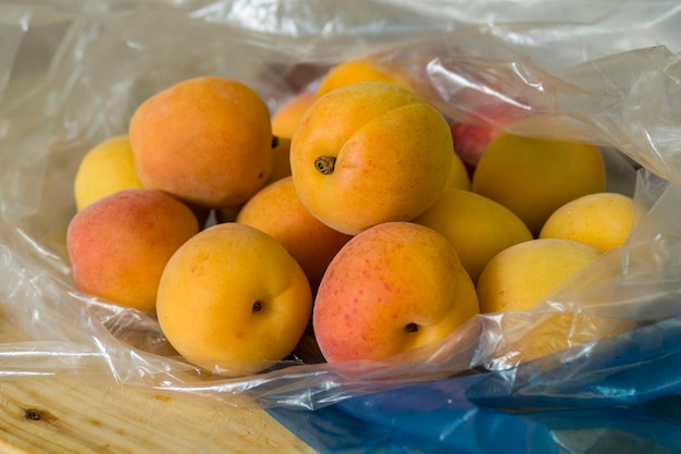 Vers abrikozenfruit zomerfruitclose-up
