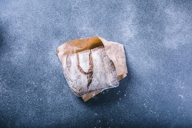 Foto vers brood brood, eten bovenaanzicht