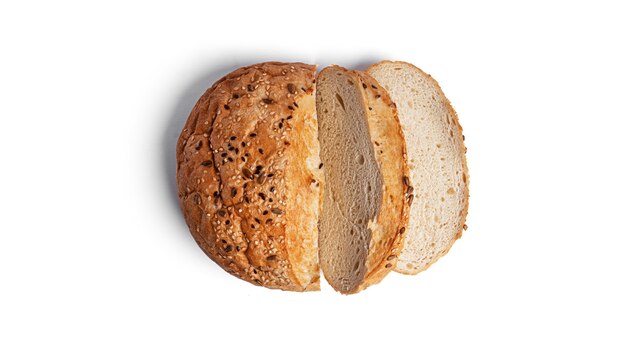 Vers brood op een witte achtergrond
