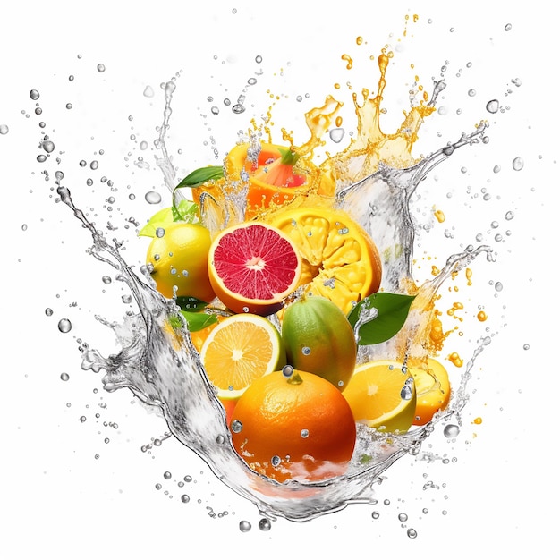 Vers fruit met waterplons
