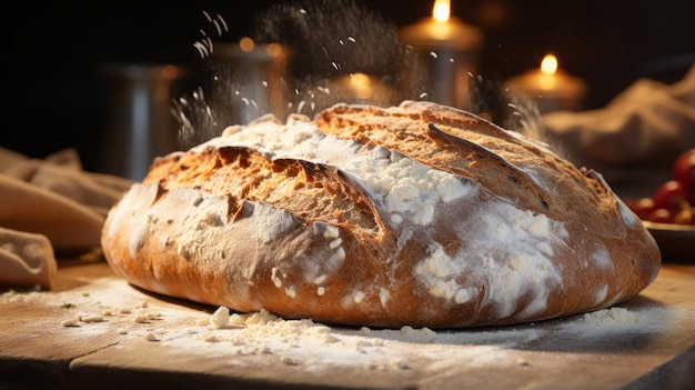 Vers gebakken brood in een plaatselijke bakkerij