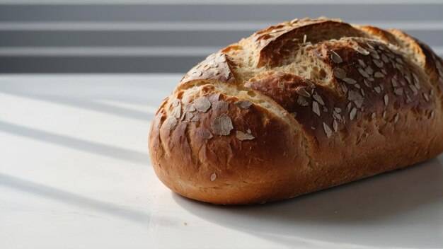 Vers gebakken brood op een witte achtergrond