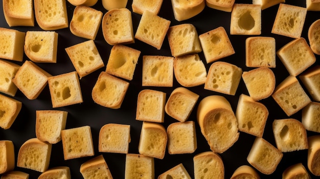 Vers Gebakken Knoflookbrood Horizontale Achtergrond