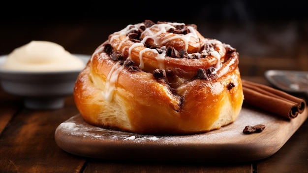 vers gebakken zoete broodje een gourmet snack voor verwennerij