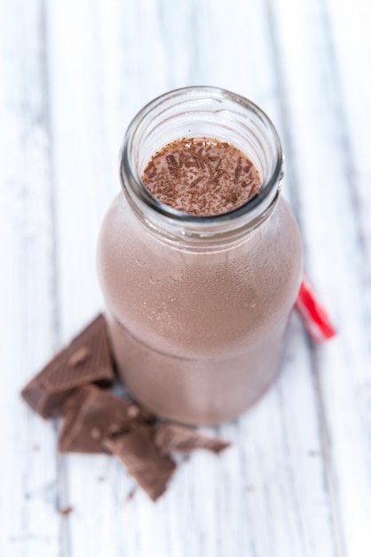 Vers gemaakte chocolademelk