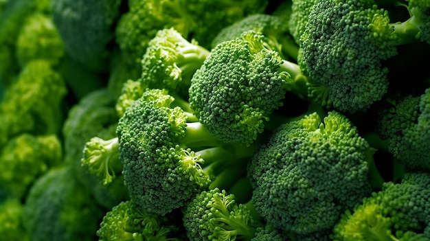 Vers geplukte broccoli uit de koolfamilie