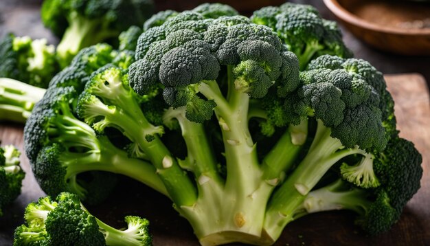 Vers gesneden broccoli bloemen klaar voor een gezonde maaltijd