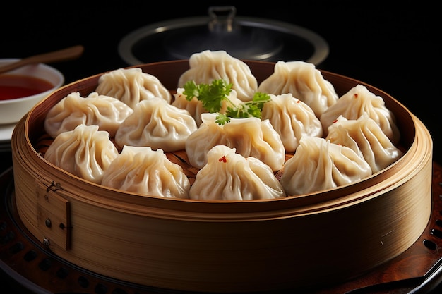 vers gestoomde Chinese dumplings