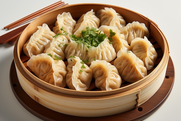 vers gestoomde Chinese dumplings