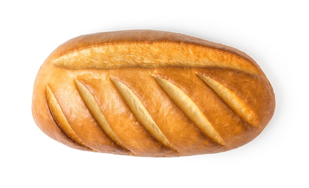 Vers lang brood geïsoleerd op wit. Uitzicht van boven