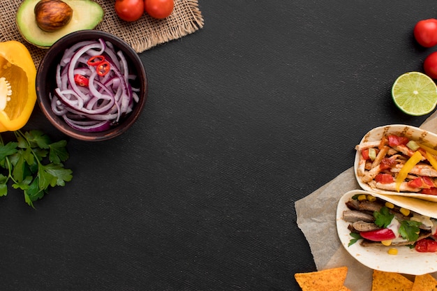 Vers Mexicaans eten met nachos