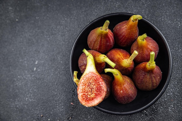 vers vijgenfruit rijpe vijgen maaltijd eten snack op tafel kopieer ruimte voedsel achtergrond rustieke top