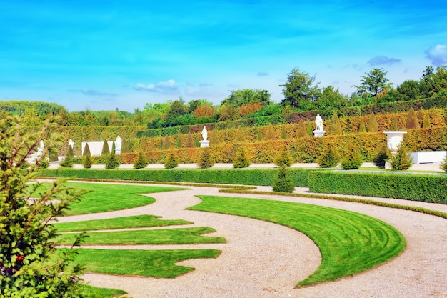 VERSAILLES FRANCE - SEPTEMBER 21 Beautiful garden  Versailles, France on september 21, 2013. Palace Versailles was a Royal Chateau-most beautiful palace in France and word