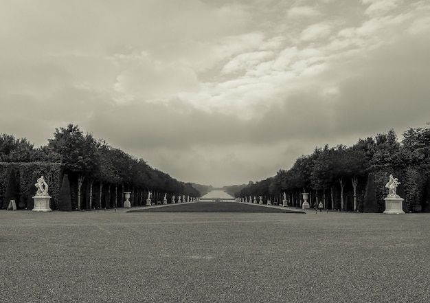 Versailles Frankrijk26 september 2017 Zwart-witte tuinen van Versailles Frankrijk