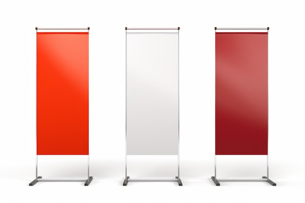 Foto stand di banner versatili isolati su sfondo bianco per una facile personalizzazione ar 32