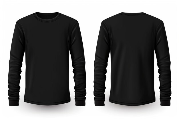 Versatile Black Shirt Mockup Template Front and Back View 00673 01