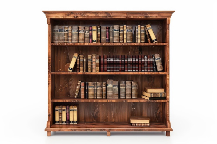 Photo versatile bookshelf for organized spaces on transparent background